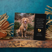 Gouden Folie Zwarte Foto Huisdierherdenking Fotoplaat (Zijkant)