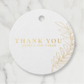 Gouden folieblad dank u Label (Voorkant)
