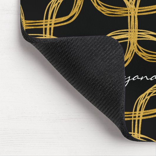 Gouden Foliecirkel Moderne Glam Muismat (Hoek)