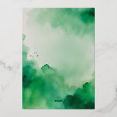 Gouden foliën Shamrock St Patrick's Day baby showe Folie Feestdagenkaart (Achterkant)