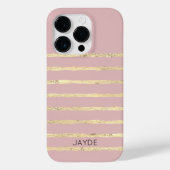 Gouden Folies Strepen Gepersonaliseerde mobiele te Case-Mate iPhone Case (Achterkant)