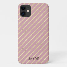 Gouden Folies Strepen Gepersonaliseerde mobiele te