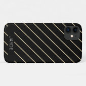 Gouden Folies Strepen Gepersonaliseerde mobiele te Case-Mate iPhone Case (Achterkant (horizontaal))