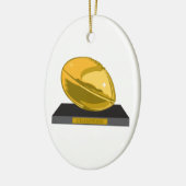 gouden football kampioen keramisch ornament (Links)