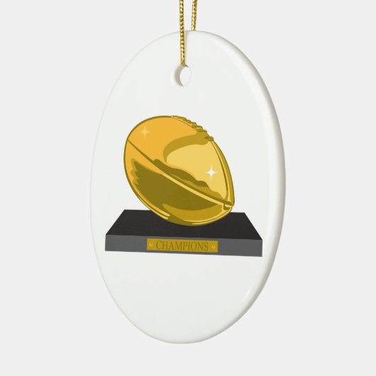 gouden football kampioen keramisch ornament (Links)