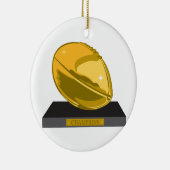 gouden football kampioen keramisch ornament (Rechts)