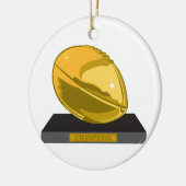 gouden football kampioen keramisch ornament (Links)