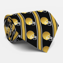 Gouden Footballs helm met gouden/witte streep