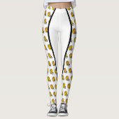 Gouden Footballs helm print Leggings (Voorkant)
