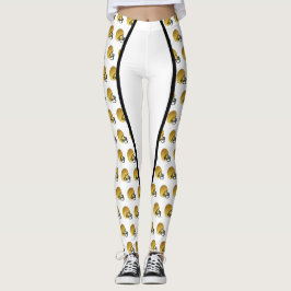 Gouden Footballs helm print Leggings