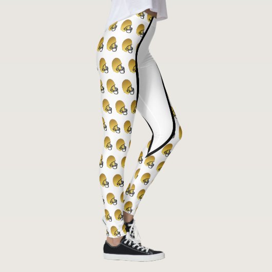 Gouden Footballs helm print Leggings (Rechts)