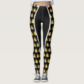 Gouden Footballs helm print Leggings (Voorkant)