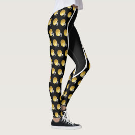 Gouden Footballs helm print Leggings
