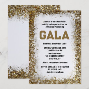 Gouden Formele Corporate Gala Ball Party Fundraise Kaart