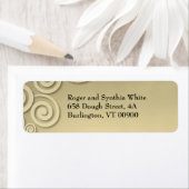 gouden formele retour adres label (Insitu)