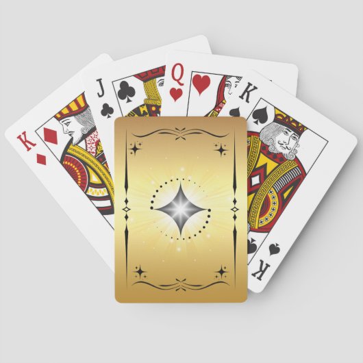 gouden fortuin pokerkaarten (Achterkant)