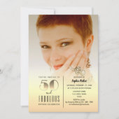 Gouden foto 50e verjaardag kaart (Voorkant)