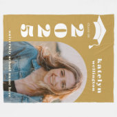 Gouden Foto Afstuderen Fleece Deken (Voorkant (Horizontaal))