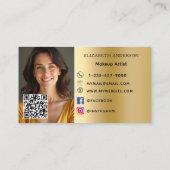 Gouden foto bedrijf logo QR code loyalty kaart (Achterkant)