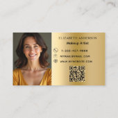 Gouden foto bedrijf logo QR code loyalty kaart (Achterkant)