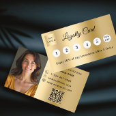 Gouden foto bedrijf logo QR code loyalty kaart
