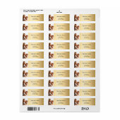 Gouden foto bruiloft retouradres  etiket (Full Sheet)