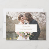 GOUDEN FOTO DANK U KAART bruiloft dank u kaart (Voorkant)