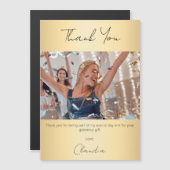 Gouden foto dank u magneetkaart (Voorkant / Achterkant)
