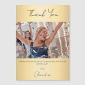 Gouden foto dank u magneetkaart (Voorkant)