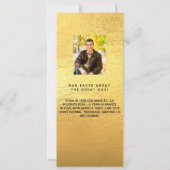 Gouden foto leuke feiten verjaardagsmenu kaart (Achterkant)