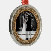  gouden foto Lijst kerstversiering Metalen Ornament (Rechts)