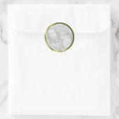 gouden foto-lijst ronde sticker (Tas)