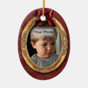 Gouden foto Lijst Vintage Kerst Ornament