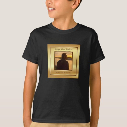 Gouden Foto Memorial Kind T-shirt (Voorkant)
