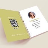 Gouden foto professionele bedrijfs QR-code  Notitieboek