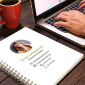 Gouden foto professionele bedrijfs QR-code  Notitieboek