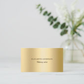 Gouden foto Qr code social media iconen premium Visitekaartje (Staand voorkant)