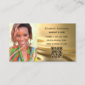 Gouden foto qr code visitekaartje (Achterkant)