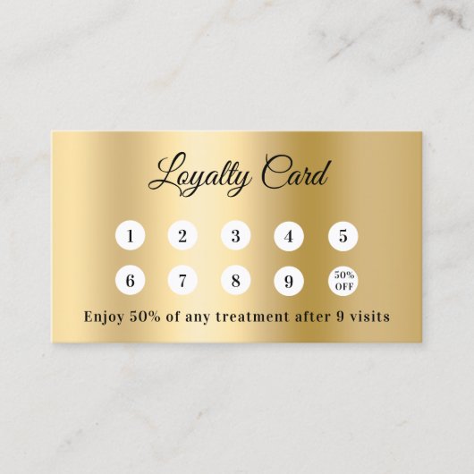 Gouden foto QR code zakelijke loyaliteitskaart Klantenkaartje (Voorkant)