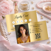 Gouden foto QR code zakelijke loyaliteitskaart Klantenkaartje