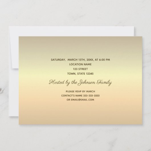 Gouden foto Quinceanera 15e verjaardag Kaart (Achterkant)