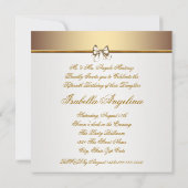  gouden foto Quinceanera Uitnodigingen (Achterkant)