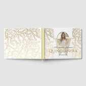 Gouden foto Quinceanera Verjaardag Gastenboek (Volledig)