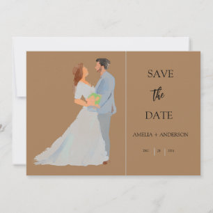 Gouden foto save the date