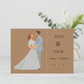 Gouden foto  save the date (Staand voorkant)