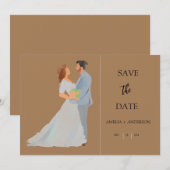 Gouden foto  save the date (Voorkant / Achterkant)