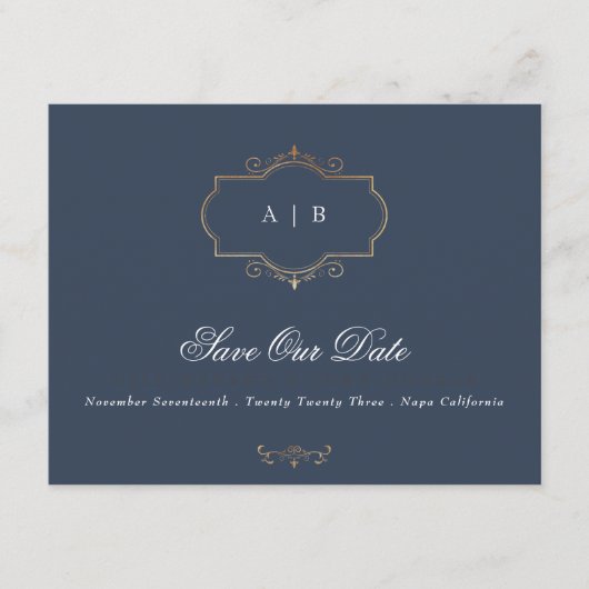 gouden foto van de zeemacht burgundy op de gouden  aankondiging (Voorkant)