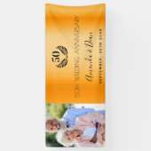 gouden foto voor 50ste trouwdag spandoek (Verticaal)