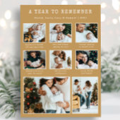 Gouden Fotocollage Moderne Kerstkaart