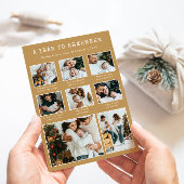 Gouden Fotocollage Moderne Kerstkaart